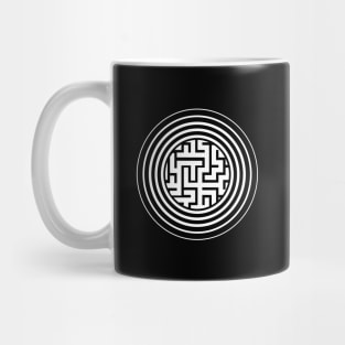 LAB White Circle Geom Mug